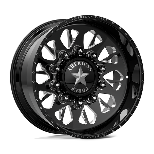 AFDEN1040-5-0 - American Force AFW Commander 24X8.25 8X210 mm Gloss Black Mill-Mach - American Force Wheels Canada