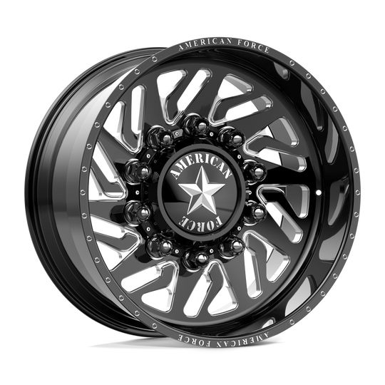 AFDEN13141-5-21 - American Force AFW Derange 24X8.25 8X200 141mm Gloss Black Mill-Mach - American Force Wheels Canada