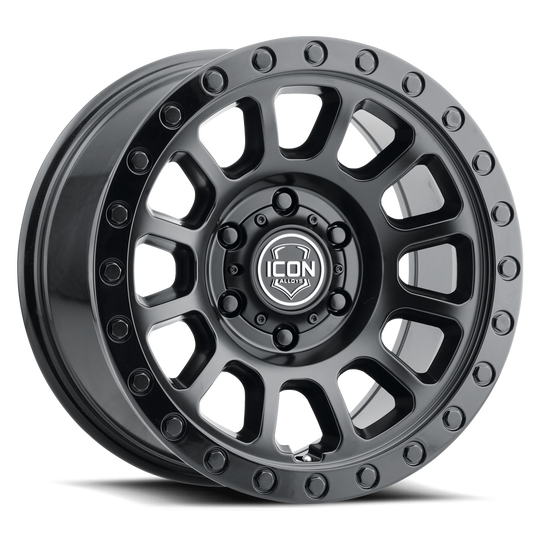 8017858647DB - ICON Hulse 17X8.5 5X139.7 ET 0mm Double Black - ICON Wheels Canada