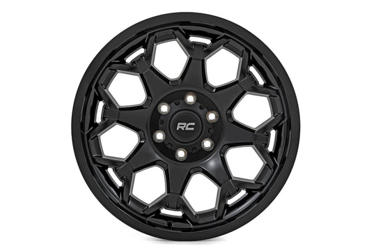 80200912A - Rough Country 80 Series 20X9 6X139.7 0mm Semi Gloss Black - Rough Country Wheels Canada