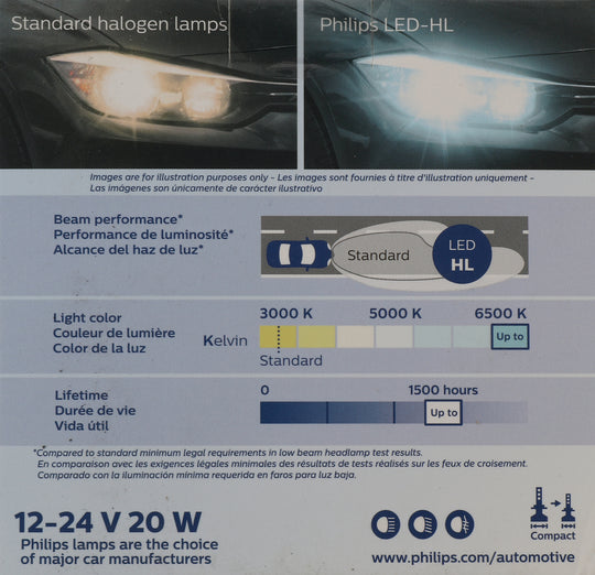 H7UELED Philips Ultinon Essential - Ultinon Essential Philips Bulbs