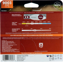 Load image into Gallery viewer, 9003XVB2 Philips X-tremeVision Headlight 9003 - X-tremeVision - Twin Blister Pack Philips Bulbs