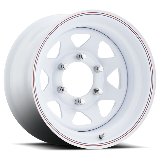 8058012 - AWC 80-8 Spoke 15X8 5X114.3 -19mm White - AWC Wheels Canada