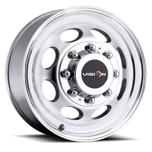 81C-9770GML0NR - Vision 81 Heavy Hauler 19.5X7.5 8X170 0mm Gunmetal Machined Lip - Vision Wheels Canada