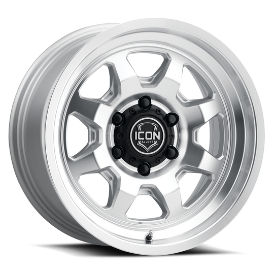 8117858347SM - ICON Nuevo 17X8.5 6X139.7 ET 0mm Silver Machined - ICON Wheels Canada