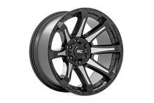 Load image into Gallery viewer, 81200914M - Rough Country 81 Series 20X9 5X139.7 0mm Semi Gloss Black with Machined Spokes - Rough Country Wheels Canada
