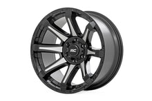 Load image into Gallery viewer, 81201812M - Rough Country 81 Series 20X10 6X139.7 -19mm Semi Gloss Black with Machined Spokes - Rough Country Wheels Canada