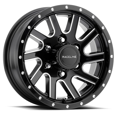 820M-66080 - DTD Alloy Wheel Trailer 16X6 8X165.1 ET 0mm Black and Machined - DTD Wheels Canada