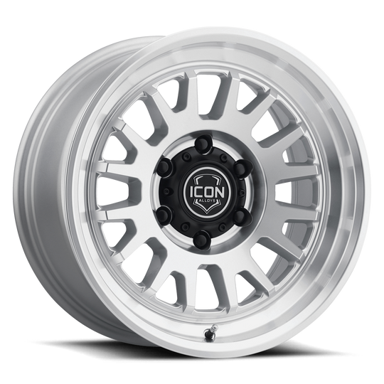 8217855557SM - ICON Anza 17X8.5 5X150 ET 25mm Silver Machined - ICON Wheels Canada
