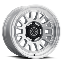 Load image into Gallery viewer, 8217857345SM - ICON Anza 17X8.5 5X127 ET -6mm Silver Machined - ICON Wheels Canada