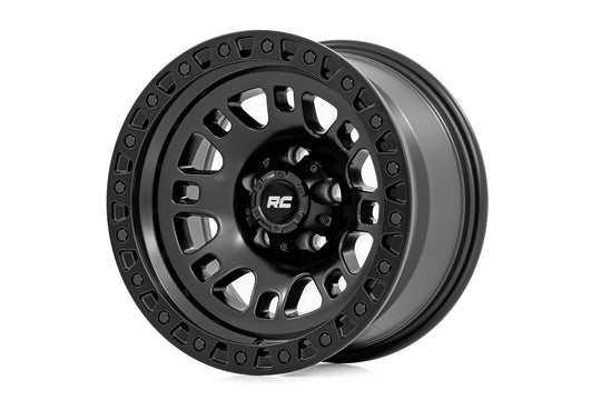 82181210 - Rough Country 82 Series 18X9 8X165.1 -12mm Semi Gloss Black - Rough Country Wheels Canada