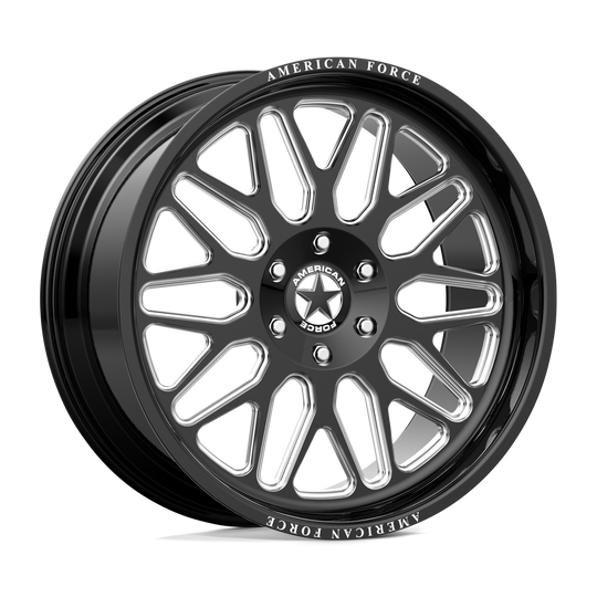 AMOM54N77-58-0 - American Force AFW Evolve 24X10 5X139.7 25mm Gloss Black Mill-Mach - American Force Wheels Canada