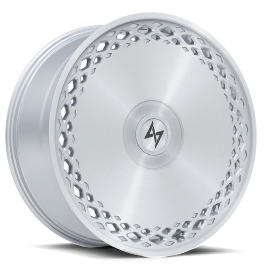 SL462210555352 - Sentali Luxx Coral Reef 22X10.5 5X127 / 5X120.65 35mm Brushed Silver - Sentali Luxx Wheels Canada