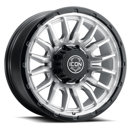8320908055SMGB - ICON Cajon 20X9 8X165.1 ET 12mm Silver Machined / Gloss Black Lip - ICON Wheels Canada