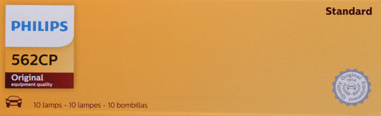 562CP Philips Standard Miniature 562 - Standard - Multiple Commercial 10-Pack Philips Bulbs