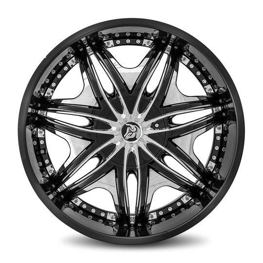 MOR-229BLNK3573B - Diablo Morpheus 22X9.5 Blank 35mm Gloss Black - Diablo Wheels Canada