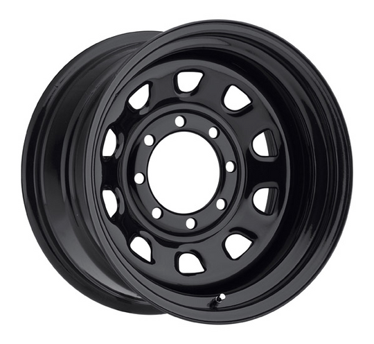 84H7885NS - Vision 84 D Window 17X8 5X139.7 -12mm Gloss Black - Vision Wheels Canada