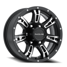 Load image into Gallery viewer, 840-66080 - Raceline Arsenal Trailer 840 16X6 8X165.1 0mm Machined Face Matte Black - Raceline Wheels Canada