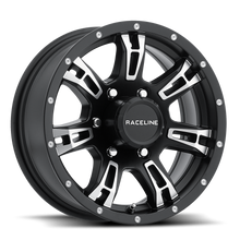 Load image into Gallery viewer, 840-55012 - Raceline 840 ARSENAL 15X5 5X114.3 0mm Satin Black Machined Face - Raceline Wheels Canada