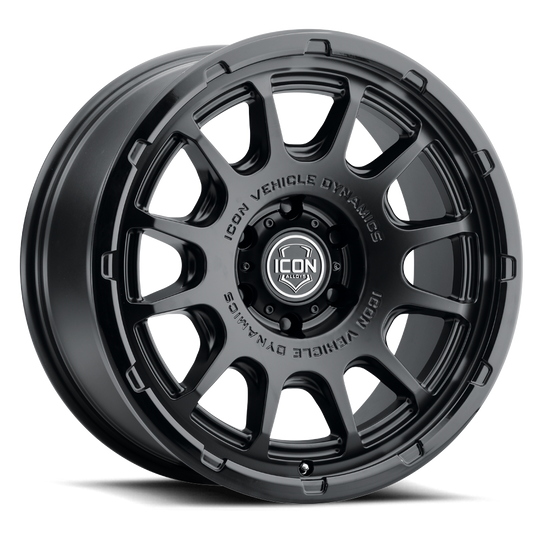8420907345DB - ICON Rancho 20X9 5X127 ET -12mm Double Black - ICON Wheels Canada