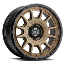Charger l'image dans la galerie, 8420907345SBGB - ICON Rancho 20X9 5X127 ET -12mm Satin Bronze / Gloss Black Lip - ICON Wheels Canada