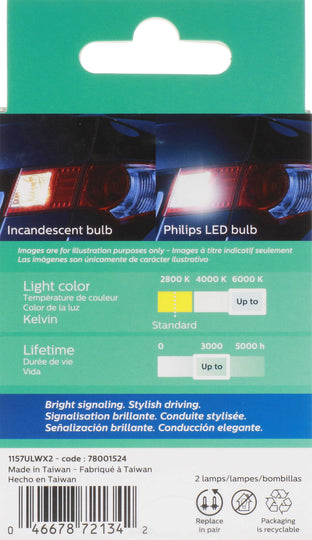 1157WLED Philips Ultinon LED 1157WLED - Ultinon LED - White Philips Bulbs