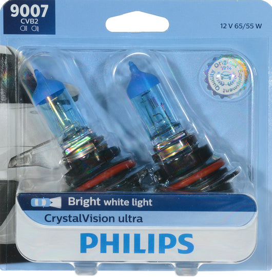 9007CVB2 Philips CrystalVision ultra Headlight 9007 - CrystalVision Ultra - Twin Blister Pack Philips Bulbs