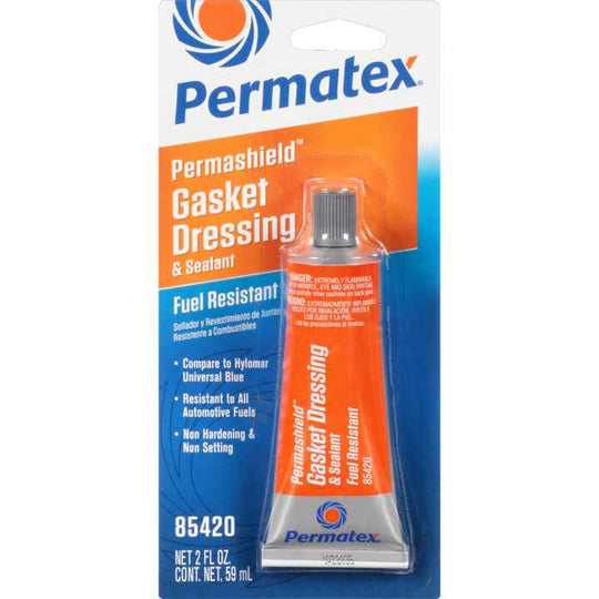 85420 Permatex PermaShield Fuel Resistant Gasket Dressing & Flange Sealant, 2 OZ