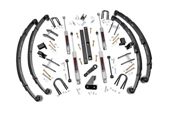 618.20 4.5 Inch Lift Kit - Power Steering - Jeep Wrangler YJ 4WD (87-95) Rough Country Canada