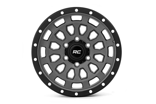 87170912G - Rough Country 85 Series 17X8.5 6X139.7 0mm Grey/Black - Rough Country Wheels Canada