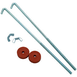 872-PR Battery Hold Down Pico 10" x 1/4" L Style Battery Hold Down Bolt with washers & nuts 2 pcs Pico Wiring