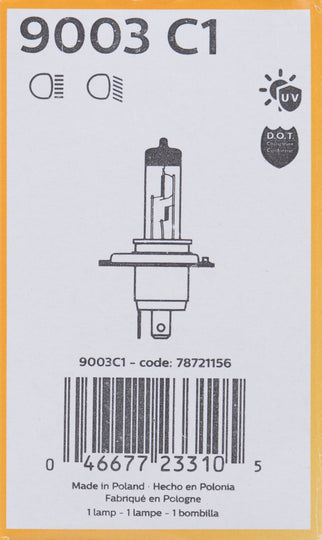 9003C1 Philips Standard Headlight 9003 - Standard - Single Commercial Pack Philips Bulbs