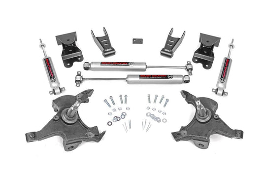 725.20 Lowering Kit - 2 Inch FR - 4 Inch RR - Chevy C1500/K1500 Truck (88-99) Rough Country Canada