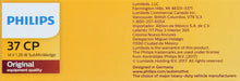 Load image into Gallery viewer, 37CP Philips Standard Miniature 37 - Standard - Multiple Commercial 10-Pack Philips Bulbs