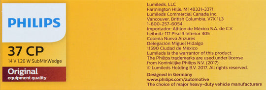 37CP Philips Standard Miniature 37 - Standard - Multiple Commercial 10-Pack Philips Bulbs