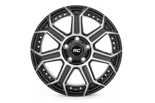 89170012 - Rough Country 89 Series 17X9 6X139.7 0mm Black Machined Gunmetal - Rough Country Wheels Canada