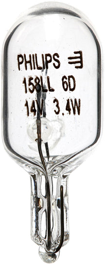 158LLB2 Philips LongerLife Miniature 158LL - LongerLife - Twin Blister Pack Philips Bulbs