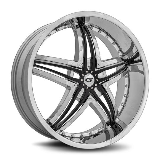 G1-241BLNK3578L - Diablo Blitz 24X10 Blank 35mm Chrome - Diablo Wheels Canada