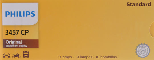 3457CP Philips Standard Miniature 3457 - Standard - Multiple Commercial 10-Pack Philips Bulbs