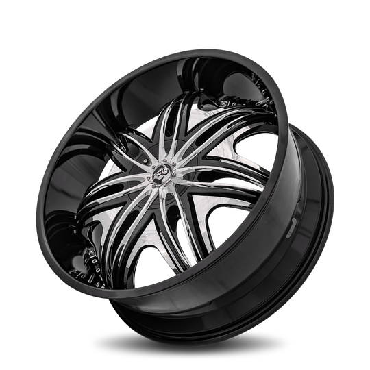 MOR-2416D594087B - Diablo Morpheus 24X10 6X135 / 6X139.7 40mm Gloss Black - Diablo Wheels Canada