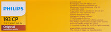 Load image into Gallery viewer, 193CP Philips Standard Miniature 193 - Standard - Multiple Commercial 10-Pack Philips Bulbs