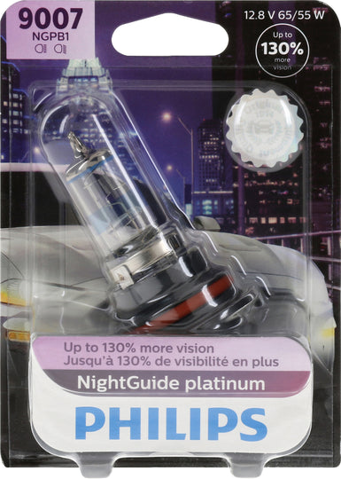 9007NGPB1 Philips NightGuide platinum Headlight 9007 - NightGuide Platinum - Single Blister Pack Philips Bulbs