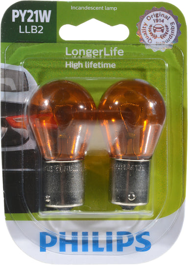 PY21WLLB2 Philips LongerLife Miniature PY21WLL - LongerLife - Twin Blister Pack Philips Bulbs