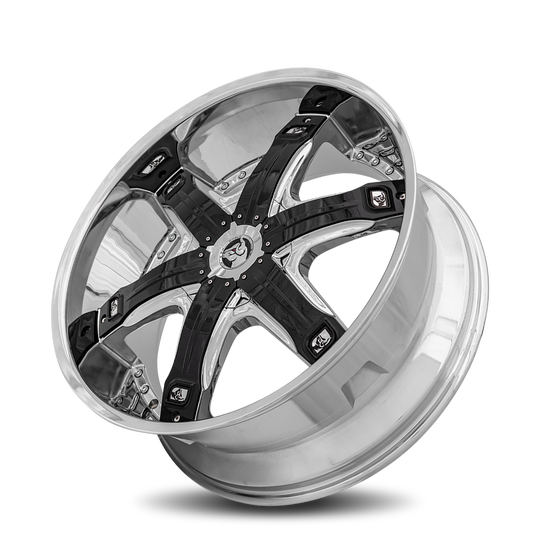 FUR-241BLNK3573 - Diablo Fury 24X10 Blank 35mm Chrome - Diablo Wheels Canada