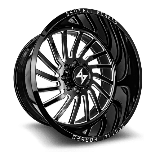 SF130166299BM-L - Sentali Forged SF1BM 30X16 5X139.7 ET -99MM Gloss Black Milled - Sentali Forged Wheels Canada