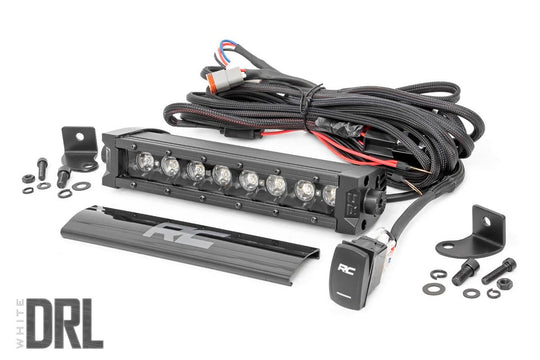 70718BLDRL Black Series LED Light Bar - Cool White DRL - 8 Inch - Single Row Rough Country Canada
