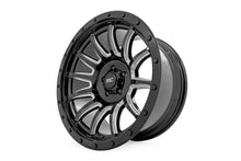 Charger l'image dans la galerie, 90201812M - Rough Country 90 Series 20X10 6X139.7 -19mm Gloss Black with Machined Spokes - Rough Country Wheels Canada