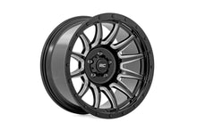 Charger l'image dans la galerie, 90201812M - Rough Country 90 Series 20X10 6X139.7 -19mm Gloss Black with Machined Spokes - Rough Country Wheels Canada