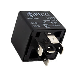907-11 Multi-Purpose Relay Pico 12V DC 40/30A SPDT Mini Relay Without Resistor Pico Wiring