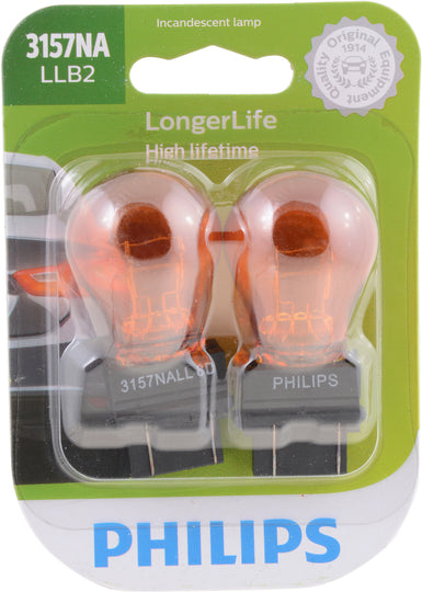 3157NALLB2 Philips LongerLife Miniature 3157NALL - LongerLife - Twin Blister Pack Philips Bulbs